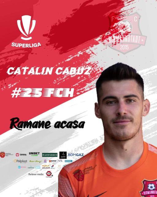Portarul Cătălin Căbuz, transferat definitiv de la CFR Cluj la FC Hermannstadt 18900755