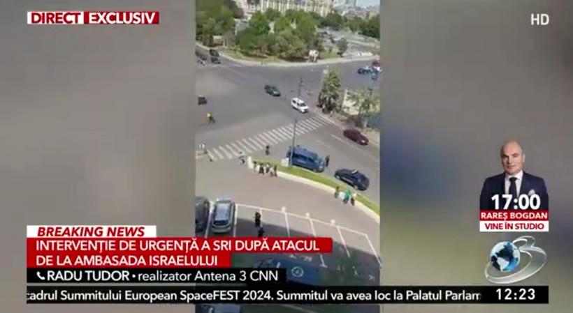 Un bărbat a încercat să dea foc Ambasadei Israelului la București