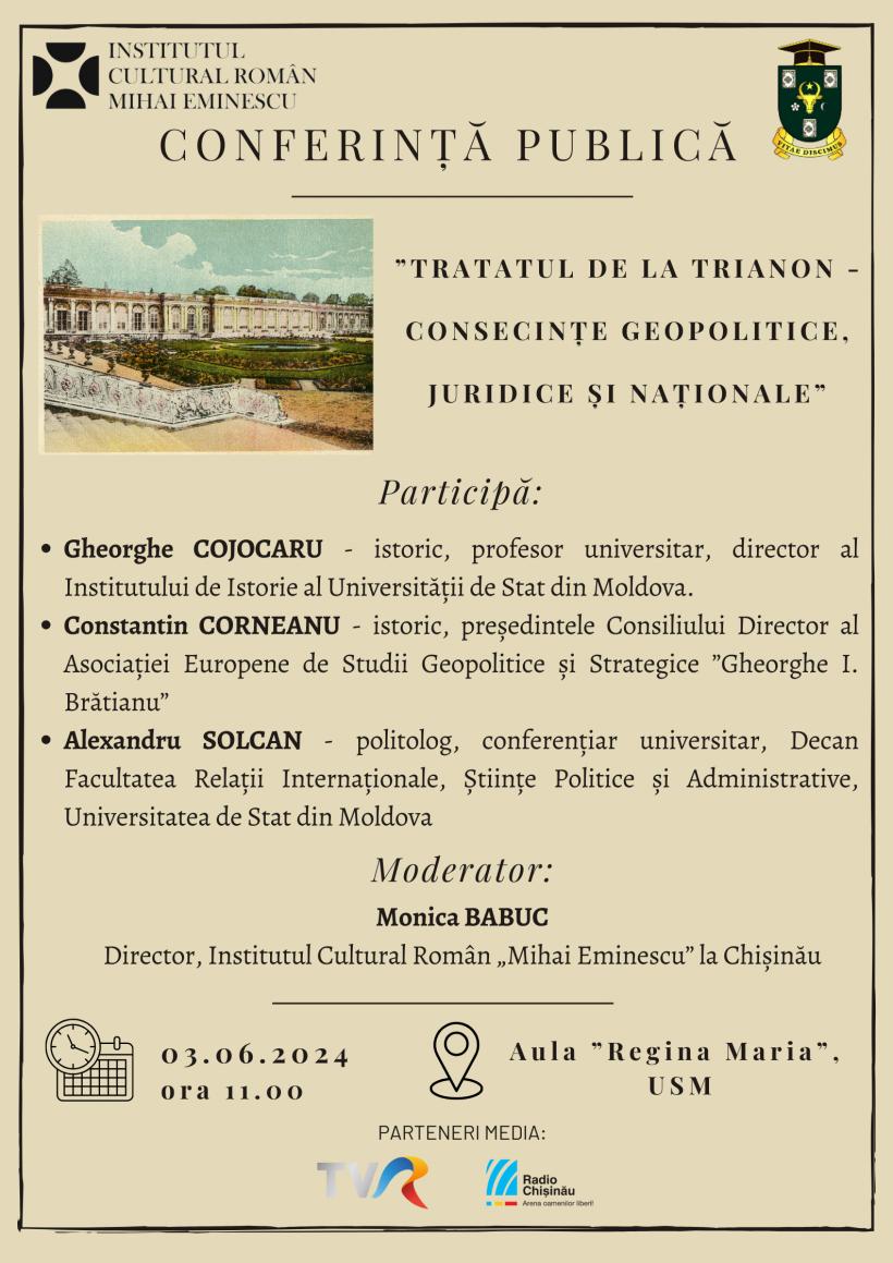 Ziua Tratatului de la Trianon, marcată de reprezentanțele Institutului Cultural Român din lume 18901690