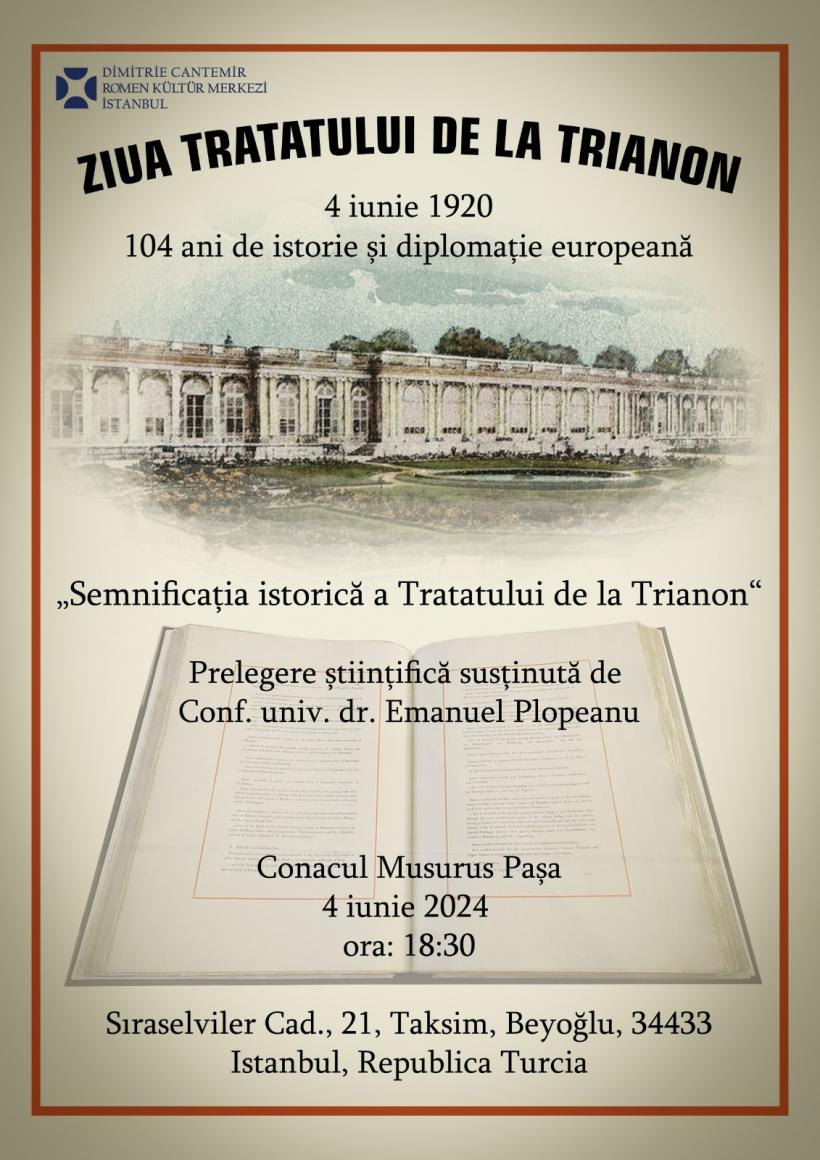 Ziua Tratatului de la Trianon, marcată de reprezentanțele Institutului Cultural Român din lume 18901691