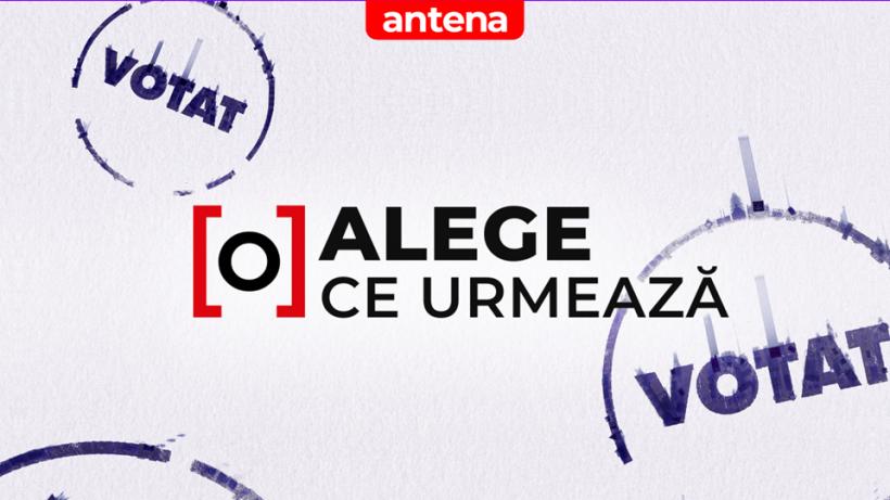 Alege ce urmează! Observator în duminica alegerilor  Ediție specială prezentată de Alessandra Stoicescu cu primele rezultate Exit Poll, de la 21:45, la Antena 1