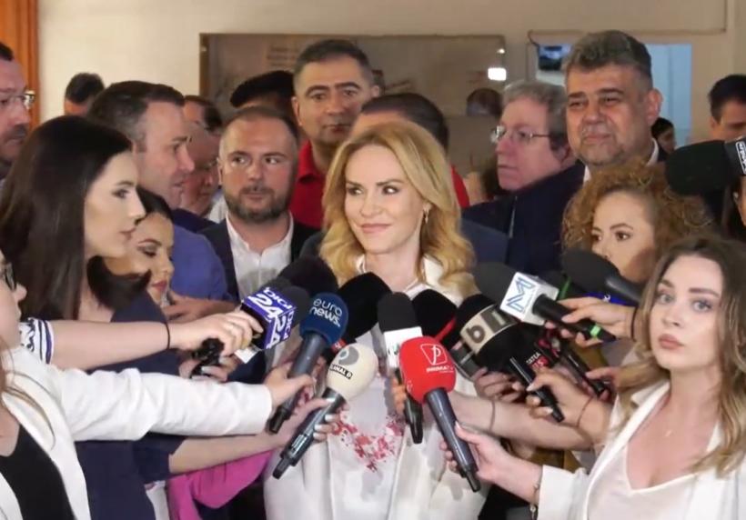 Gabriela Firea a mers la vot însoțită de Marcel Ciolacu: „Am votat pentru oameni în administrație care nu se plâng, care nu se încuie în birou”