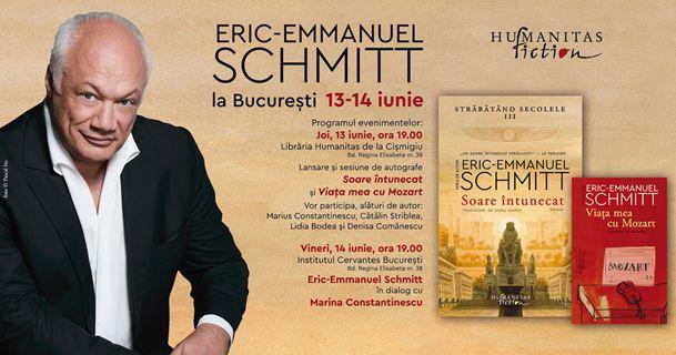 Îndrăgitul scriitor francez Eric-Emmanuel Schmitt se află la București pe 13 și 14 iunie