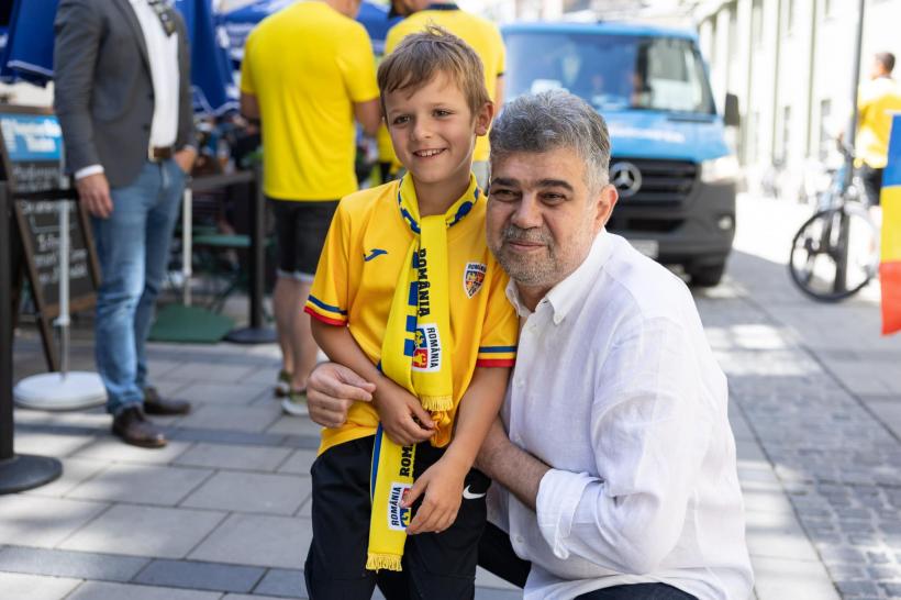 Premierul Marcel Ciolacu: Mândru să fiu alături de echipa națională a României și de suporteri