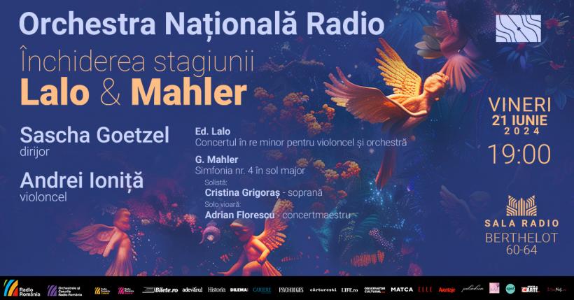 ÎNCHIDERE DE STAGIUNE LA SALA RADIO: Dirijorul SASCHA GOETZEL și violoncelistul ANDREI IONIȚĂ