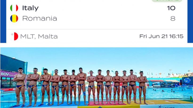 România ratează clasarea între primele opt echipe la Campionatul Mondial de polo masculin U16