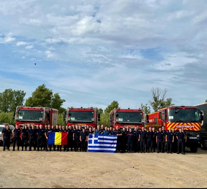 Pompierii români au ajuns în Franța, gata să lupte cu flăcările