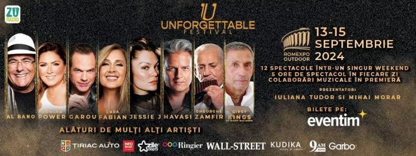 UNFORGETTABLE FESTIVAL - Al Bano &amp; Romina Power, Garou, Lara Fabian, Jessie J, Havasi, Gheorghe Zamfir, Gipsy Kings