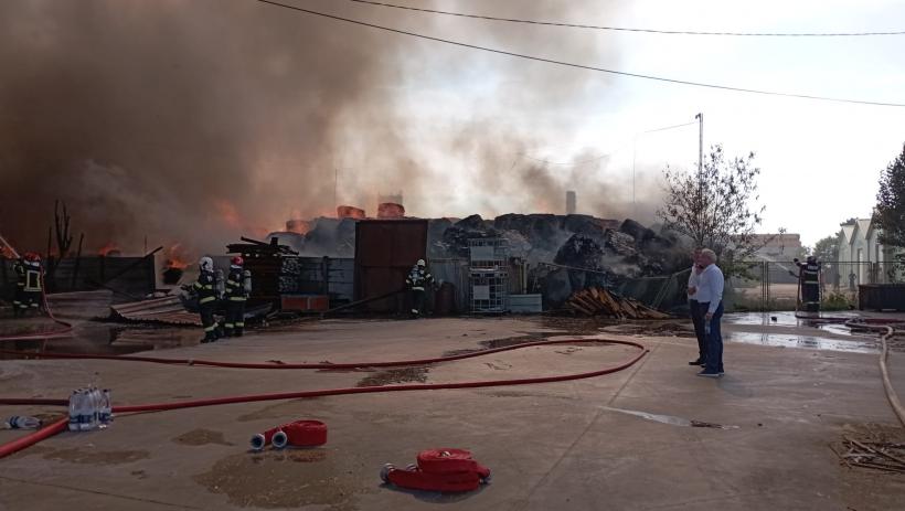 Incendiile fac ravagii în România: Pompierii sătmăreni luptă de 18 ore pentru a stinge flăcările la un depozit de colectare deșeuri