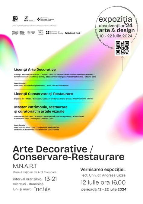 Proiectele de licență și disertație ale Absolvenților Facultății de Arte și Design expuse la Muzeul Național de Artă Timișoara