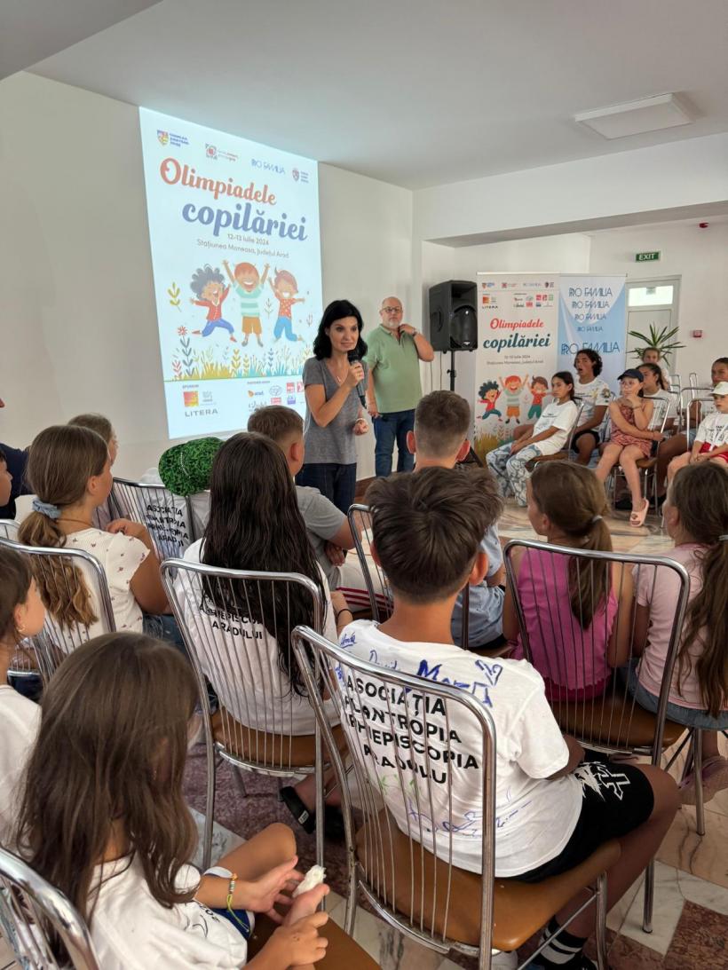 Lavinia Șandru la ”Olimpiadele Copilăriei” de la Moneasa, Arad: un spațiu în care educația și distracția se îmbină armonios