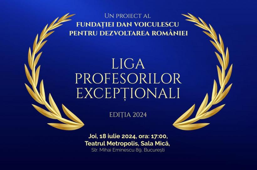 Românii au votat pentru finaliștii campaniei „Liga Profesorilor Excepționali”. Peste 250.000 de voturi, înregistrate pe platforma  Fundației Dan Voiculescu pentru Dezvoltarea României