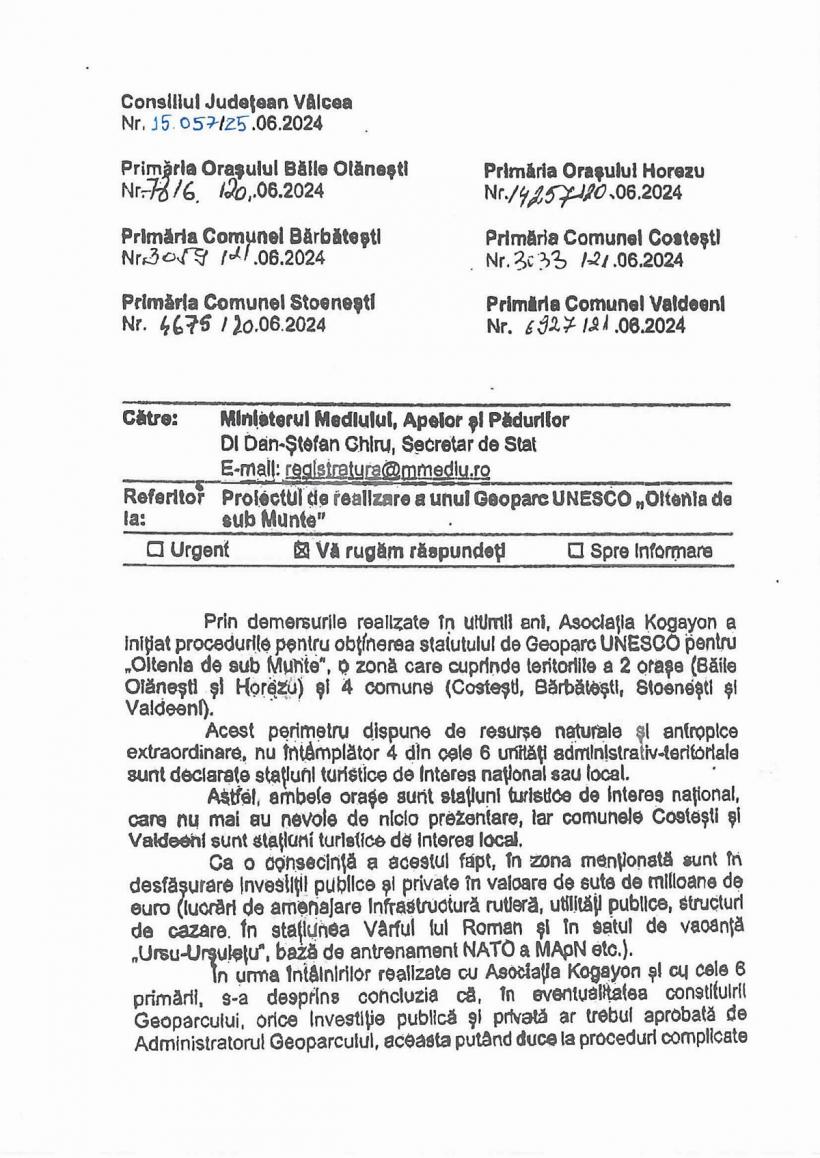 O scrisoare pierdută la Ministerul Mediului ne face de râs: Un geoparc ratat arată legăturile ONG-urilor de mediu cu Guvernul Cioloș și UNESCO 18909964
