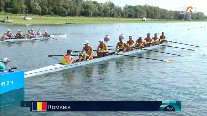 Paris 2024. Echipajul masculin de 8+1 al României, calificat în finala olimpică după recalificări