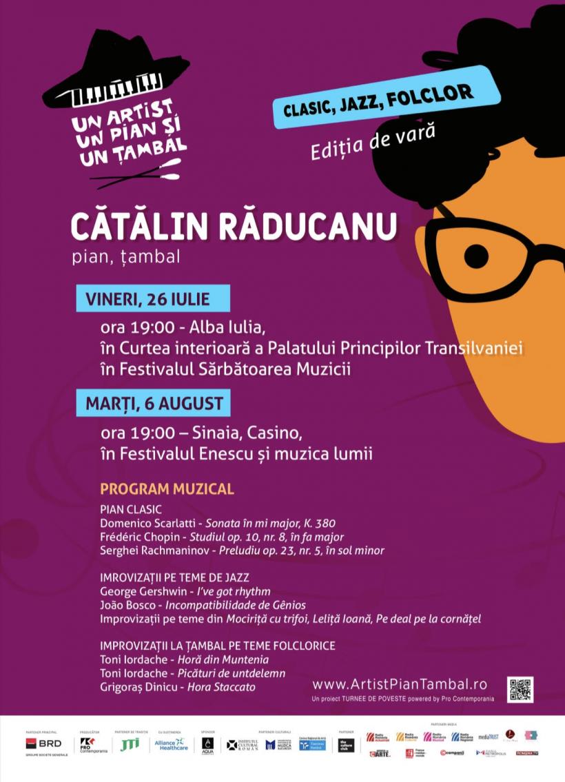 Cătălin Răducanu revine la Sinaia, pe 6 august, cu avanpremiera Turneului Național „Un artist, un pian, un țambal - clasic, jazz, folclor” 18910463