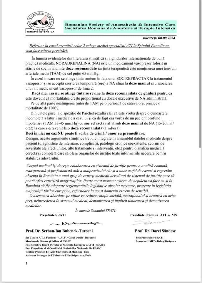 Scandalul Pantelimon, între Codul Penal și științele medicale. Procurorii acuză, doctorii ATI explică: Dozele-mamut de noradrenalină sunt toxice 18911664