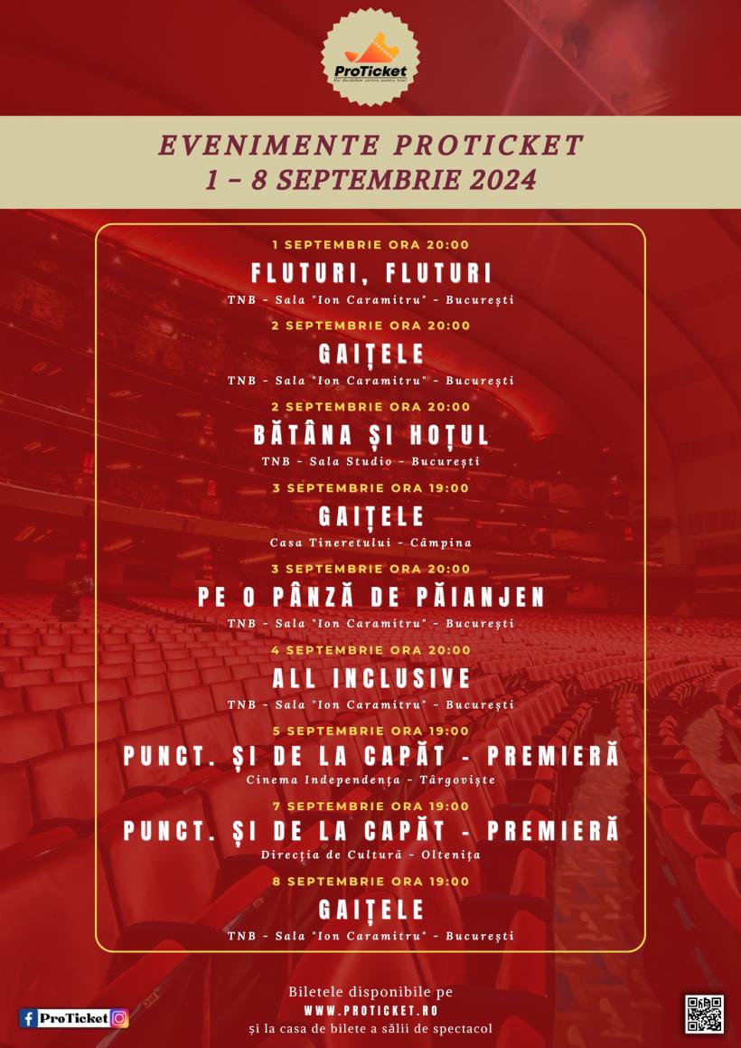 ProTicket deschide Stagiunea 2024 -2025 cu două premiere de teatru: „Fluturi, fluturi” și „Punct. Și de la Capăt” 18911853