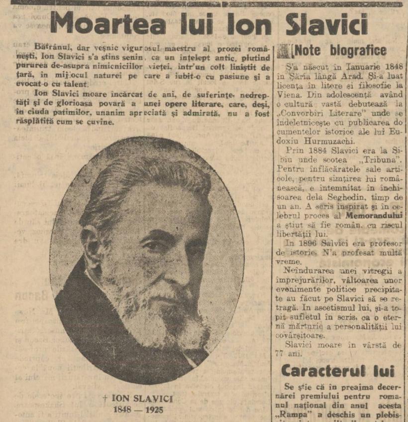 Ioan Slavici, bătrânelul cu zâmbet alb, care s-a retras să moară în mijlocul viilor 18912286