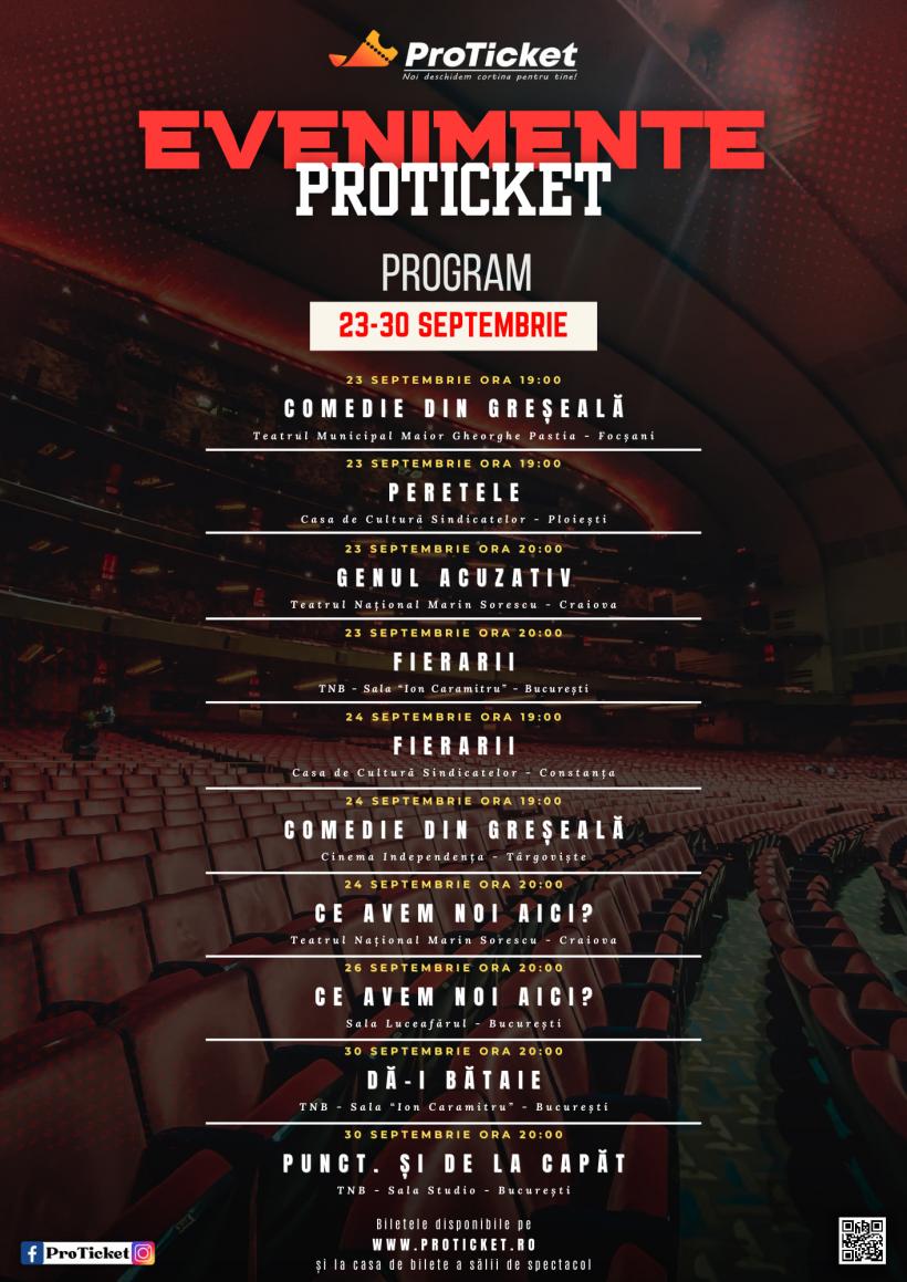 ProTicket anunță spectacolele din ultima săptămână a lunii septembrie: premiere și comedii de excepție 18915796