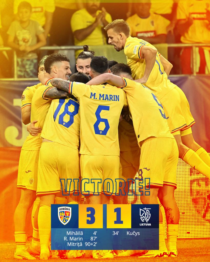 România a învins Lituania cu 3-1