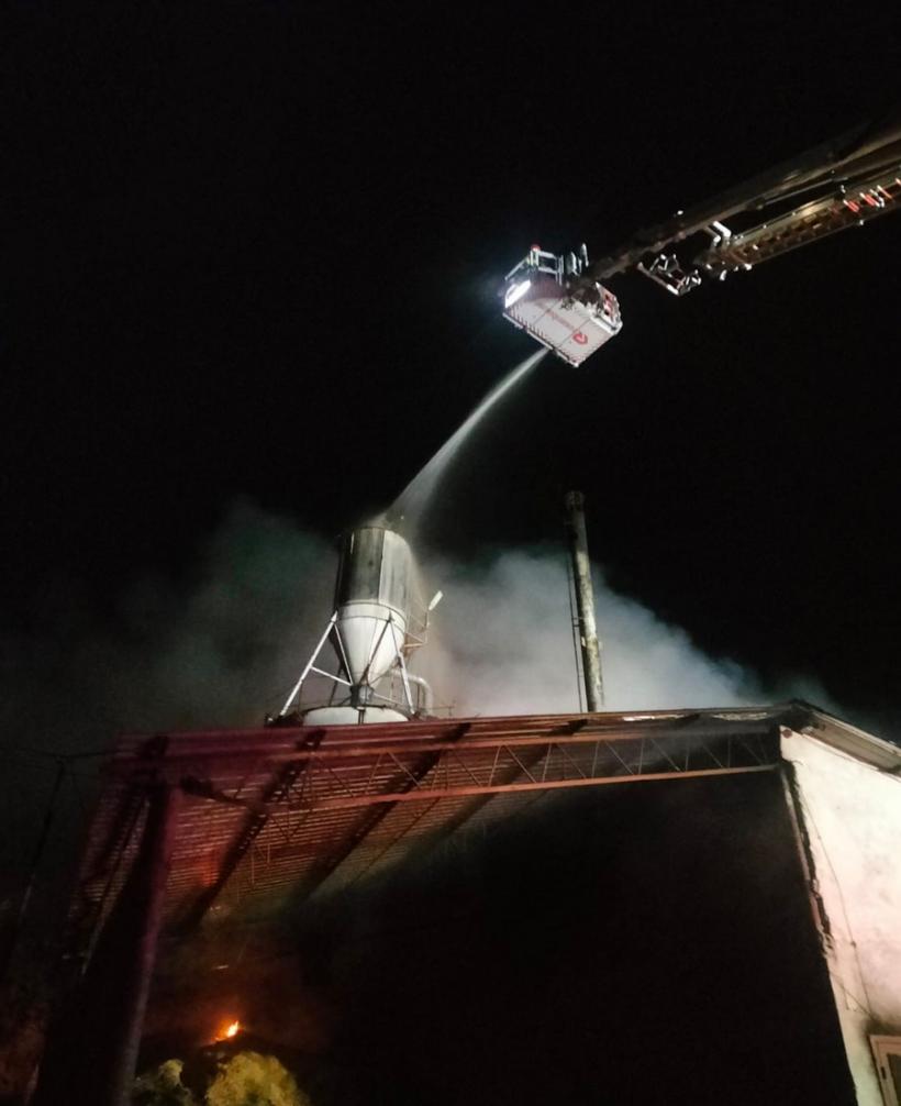 Incendiu violent la o fabrică de sicrie din Bihor 18918231