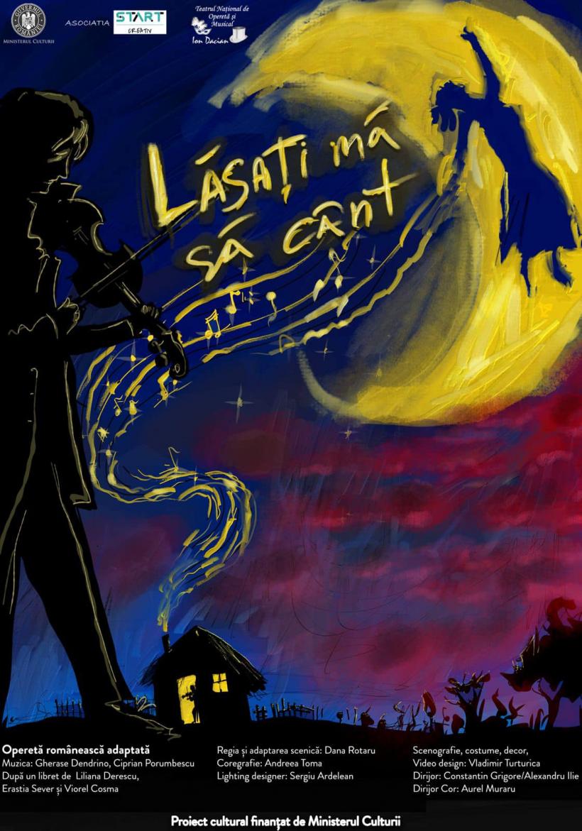 Premieră cu spectacolul-concert „Lăsați-mă să cânt” la Teatrul Naţional de Operetă şi Musical Ion Dacian