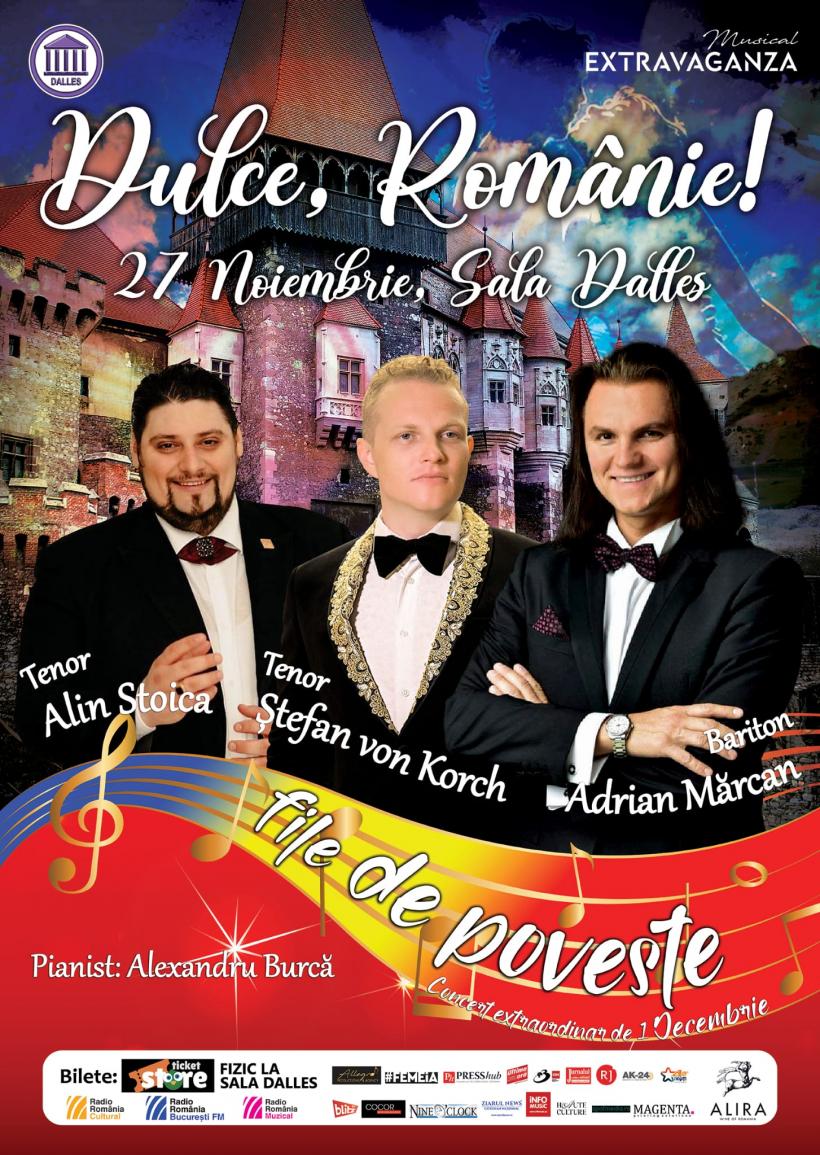 Program concerte Musical Extravaganza – cu tenorul ŞTEFAN von KORCH şi invitaţi de marcă în perioada Octombrie - Decembrie