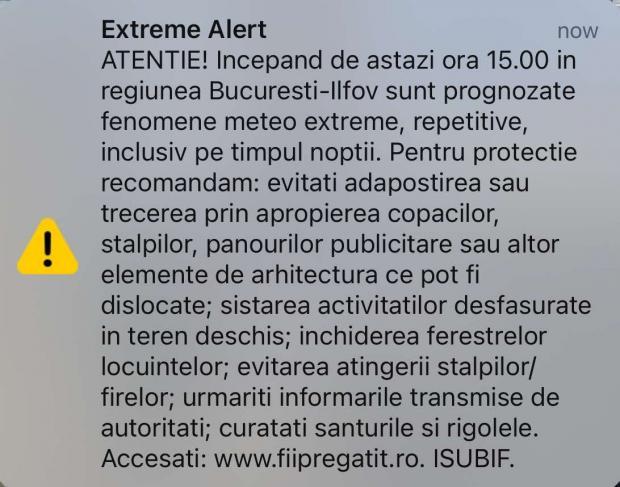 Mesaje RoAlert pentru locuitorii din București și Ilfov 18919786