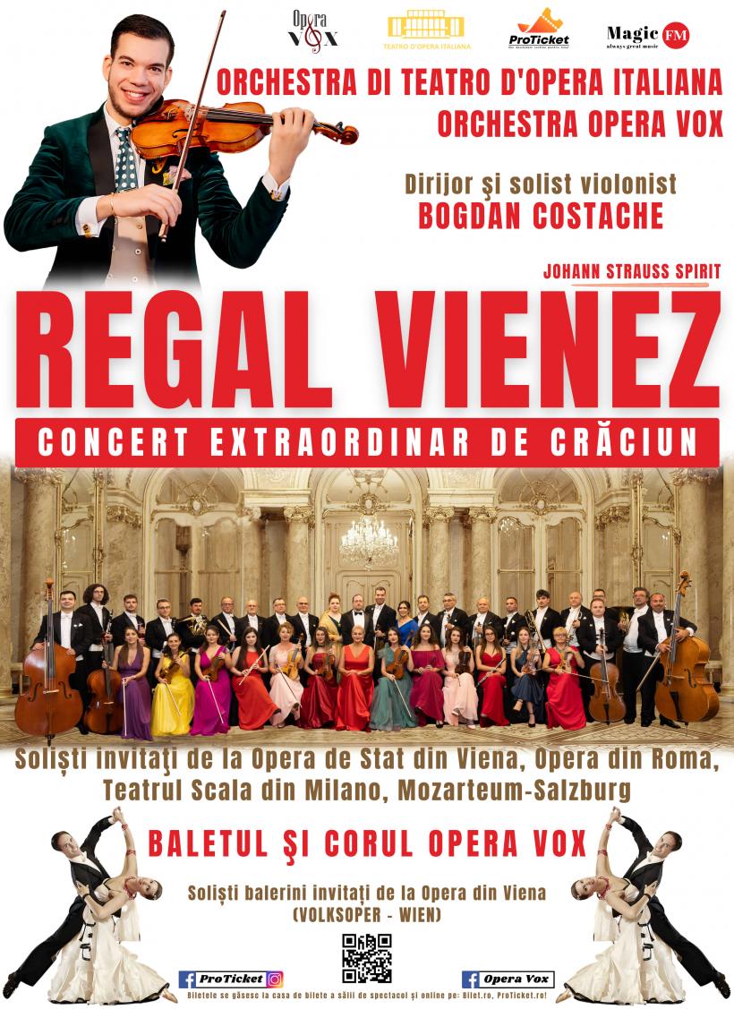 Turneul Național Regal Vienez, cu Orchestra di Teatro D’opera Italiana și Opera Vox, prezent în decembrie în întreaga țară. Concert Extraordinar de Crăciun