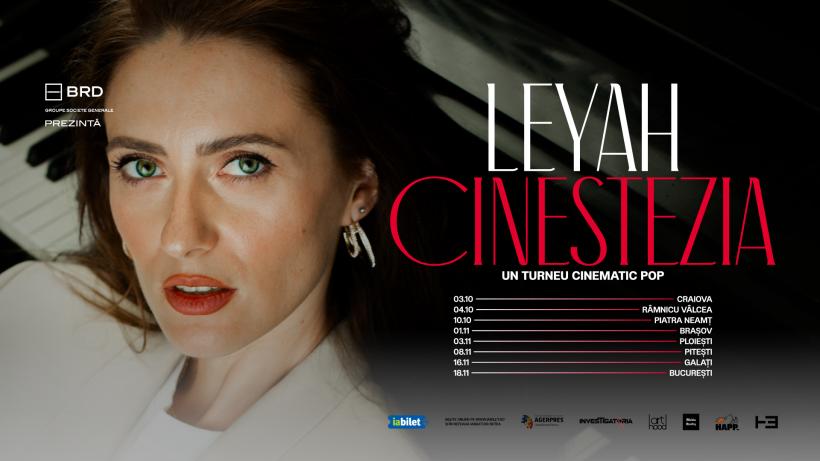 Leyah dă startul turneului național „Cinestezia”, opt concerte unice de cinematic pop