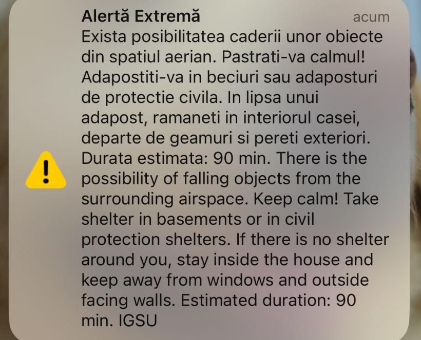 Nou mesaj Ro-Alert în Tulcea: Posibil atac al Rusiei aproape de granița României