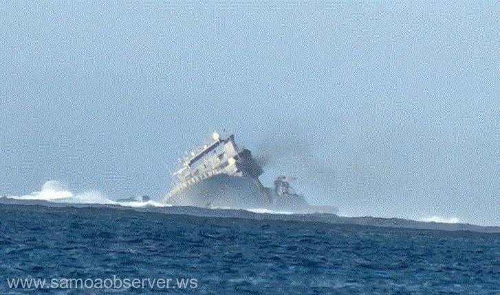 Naufragiu în largul Insulelor Samoa. O navă din Noua Zeelandă s-a scufundat. Pasagerii aflați la bord au fost salvați