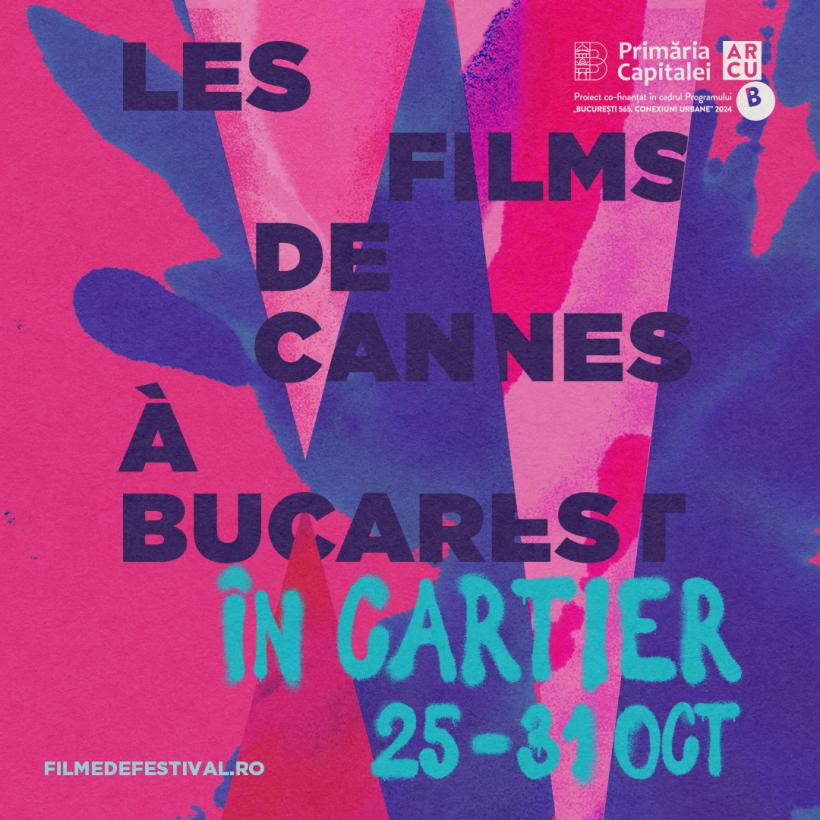 Les Films de Cannes à Bucarest în Cartier: Filmele de la Cannes și Berlin ajung în cartierul tău, între 25-31 octombrie. Proiecții speciale, ateliere și dezbateri în cinci dintre sectoarele Capitalei