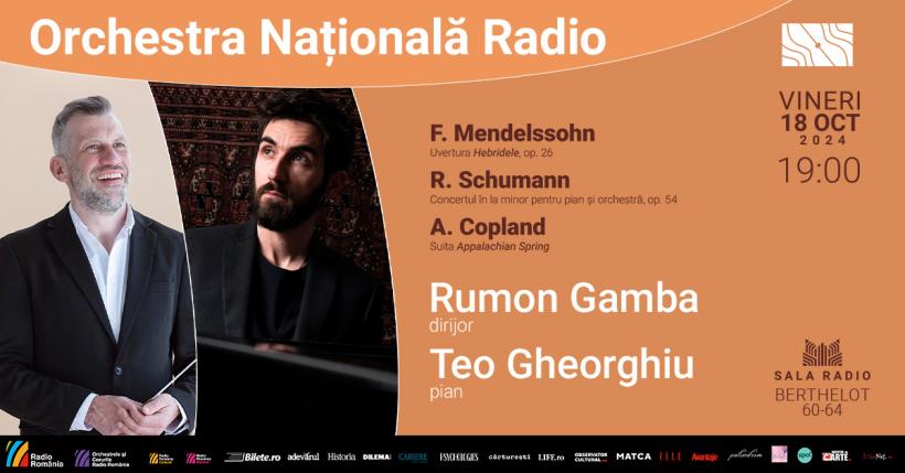 Doi invitați speciali sosesc la Sala Radio:  dirijorul britanic Rumon Gamba și pianistul Teo Gheorghiu