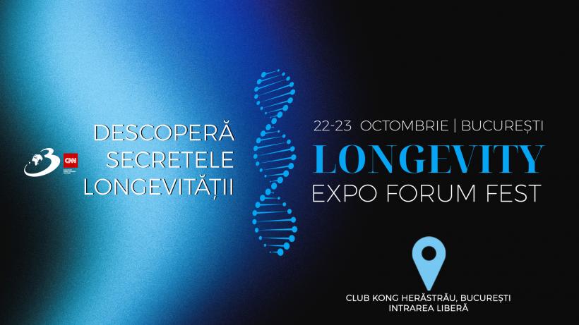 Longevity Expo Forum Fest: descoperă viitorul sănătății și longevității în 22-23 octombrie la Club Kong din Herăstrău.