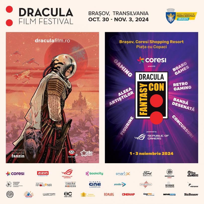 Legendara actriţă daneză LONE FLEMING și scriitorul DACRE STOKER, stră-strănepotul lui Bram Stoker, autorul clasicului roman Dracula, printre invitații speciali Dracula Film Festival 2024