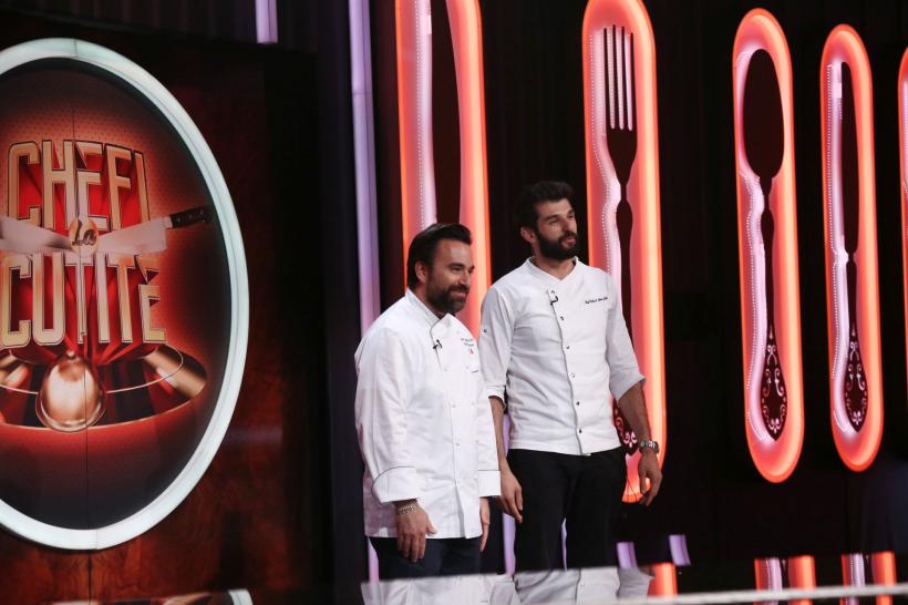 Chef Abou Zaki, moment special la Chefi la cuțite alături de invitatul său, Chef Max Mascia: ”Este pentru prima dată când un Chef cu 2 stele Michelin vine în platoul show-ului culinar”