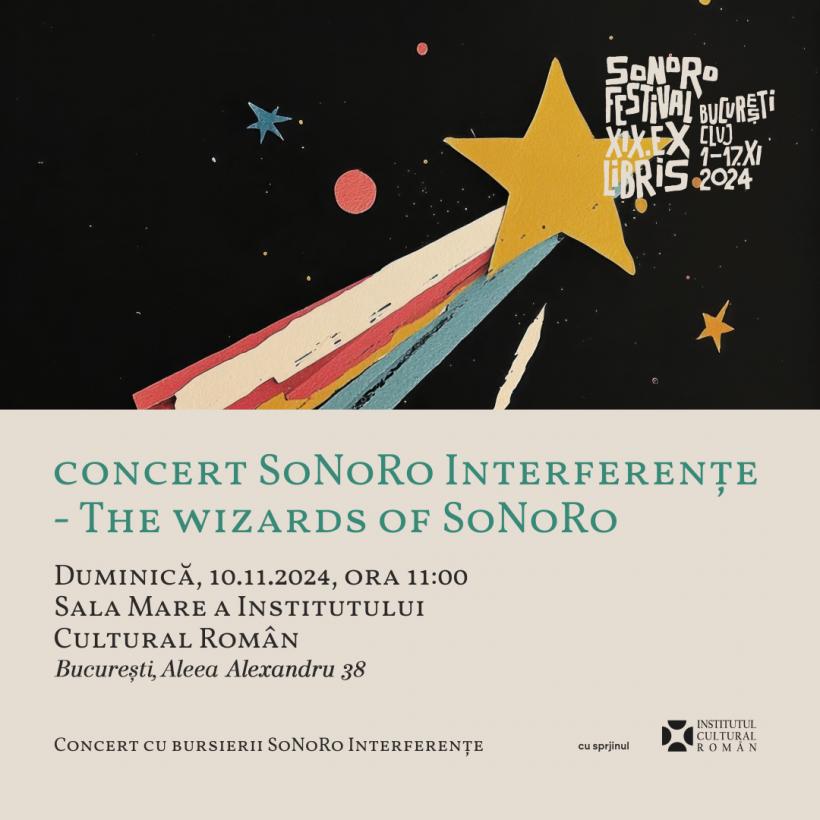 The Wizards of SoNoRo – matineu muzical în Sala Mare a ICR, în cadrul ediției Ex libris a festivalului