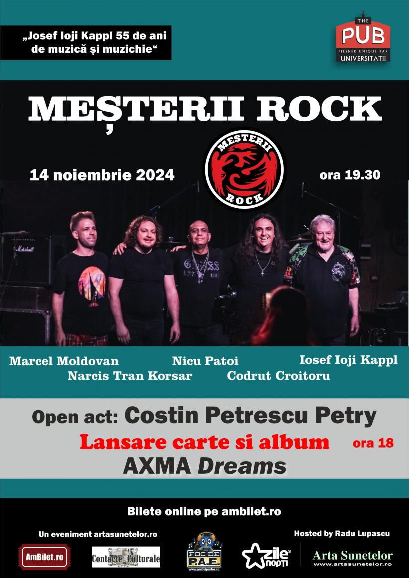 Concert MEŞTERII ROCK pe 14 noiembrie la The Pub Universității