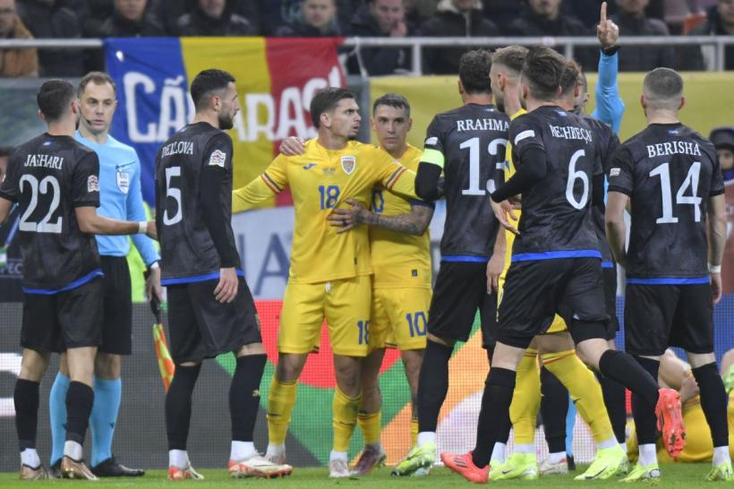 Meciul România - Kosovo, din Liga Naţiunilor, a fost abandonat la scorul de 0-0. Oaspeții s-au retras la vestiare în minutul 90+6