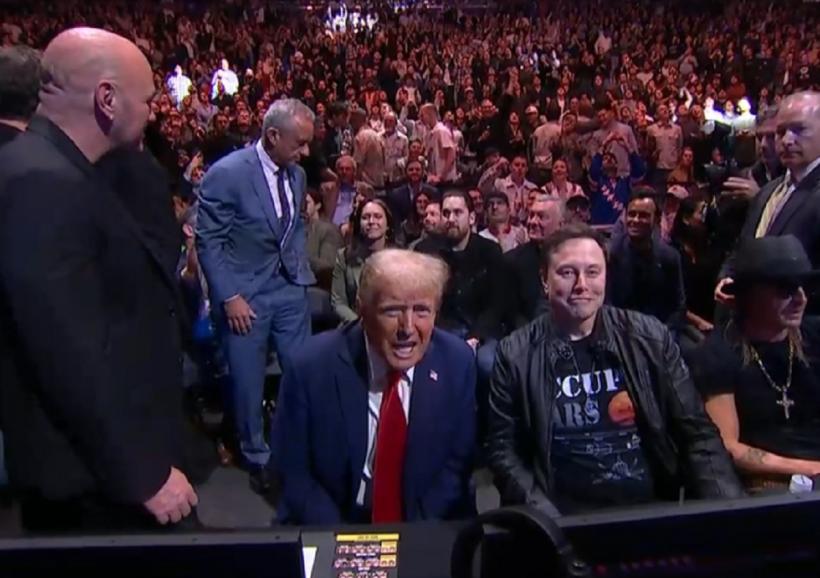 Donald Trump, apariție-surpriză la gala MMA UFC 309, alături de Elon Musk