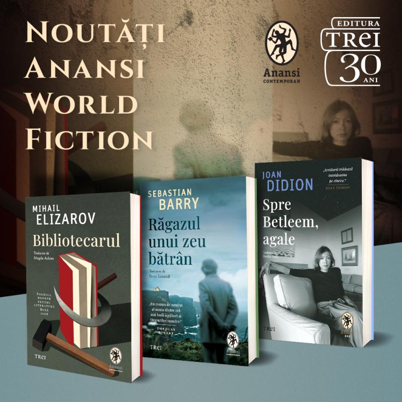 Noutăți ANANSI: prima carte de nonficțiune a lui Joan Dididon, cel mai recent roman al lui Sebastian Barry și traducerea în premieră a lui Mihail Elizarov