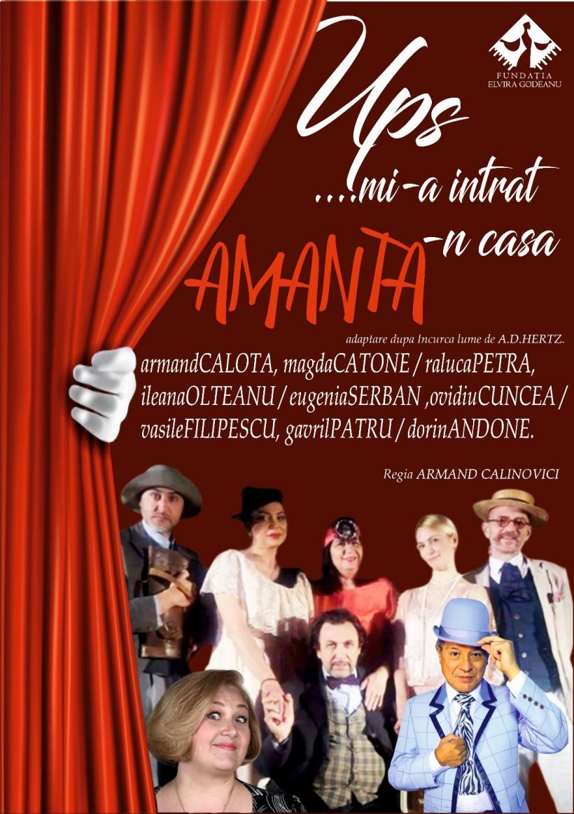 Comedia „Ups…mi-a intrat AMANTA-n casă” are o nouă reprezentaţie la TNB – Sala Pictura