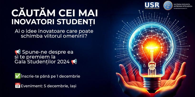 Parteneriat de tradiție: Fundația Dan Voiculescu pentru Dezvoltarea României caută idei inovatoare pentru a le premia la Gala Studenților 2024