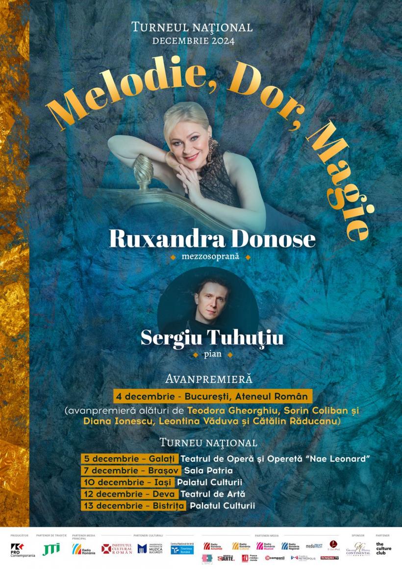 Melodie Dor Magie – mezzosoprana Ruxandra Donose și pianistul Sergiu Tuhuțiu într-un turneu de sărbători… acasă