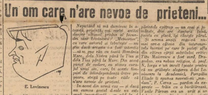 E. Lovinescu, gânditorul liberal înțepenit în nisipuri mișcătoare 18929514