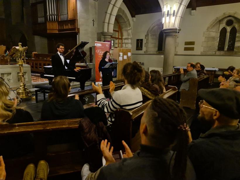 Turnee de poveste... pretutindeni la final. Mezzosoprana Ruxandra Donose, sopranele Leontina Văduva și Teodora Gheorghiu și bas-baritonul Sorin Coliban au cântat pentru diaspora românească din Elveția, Franța și Italia 18930513