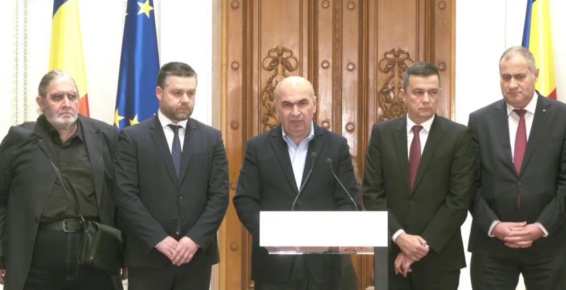 Ilie Bolojan: „ Astăzi am convenit asupra constituirii unei viitoare coaliţii care să asigure stabilitatea guvernării”