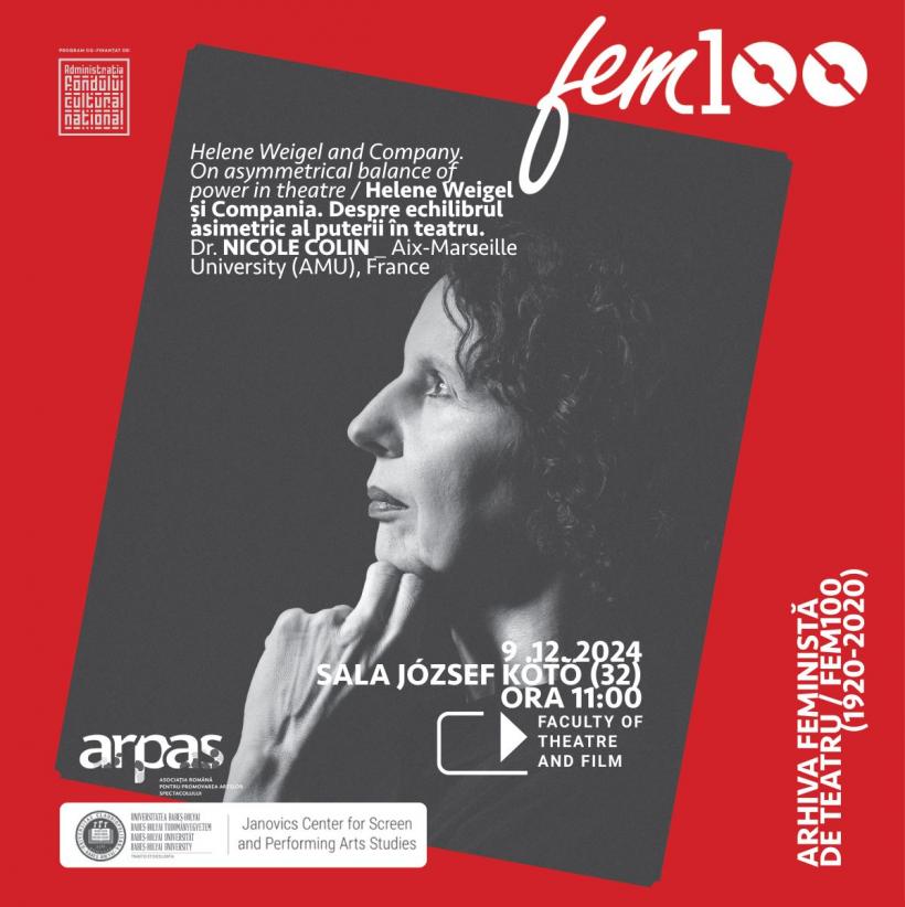 Conferință despre Helene Weigel și expoziția Unde ne sunt regizoarele?   – al treilea eveniment al programului Arhiva Feministă de Teatru. FEM100