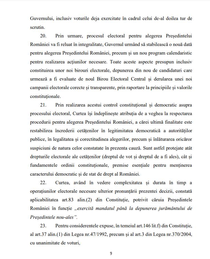 Motivarea CCR: Iată de ce a anulat Curtea Constituțională alegerile prezidențiale 18931012